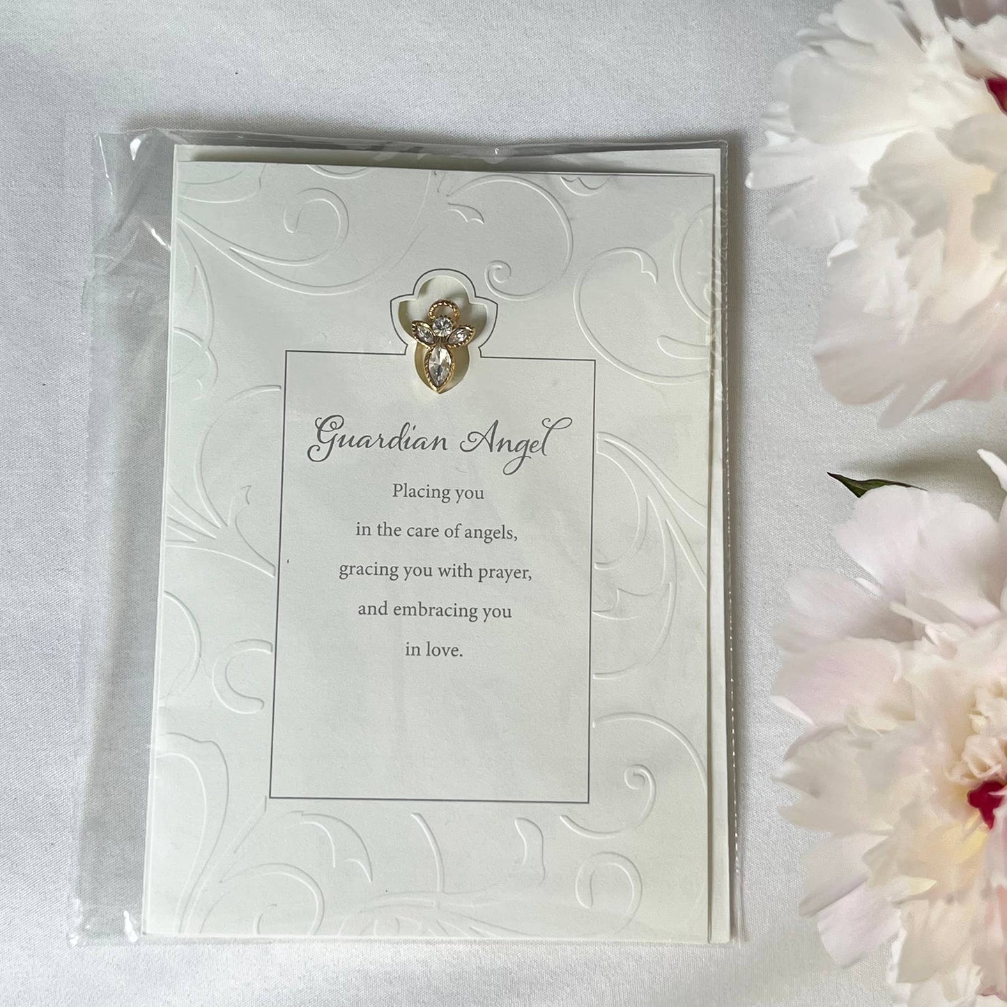 Guardian Angel Greeting Card with Pin