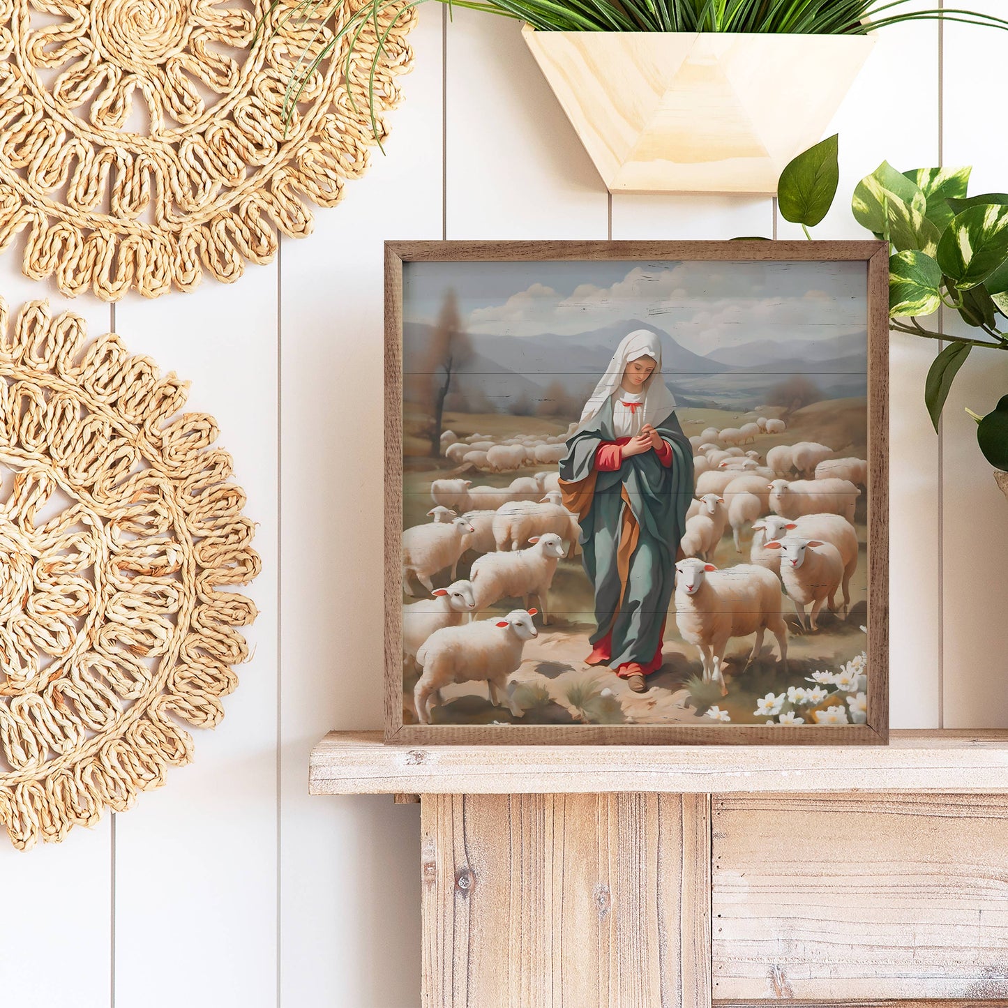 Mary With Sheep