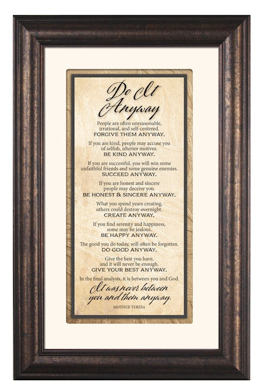 Framed Art-Do It Anyway