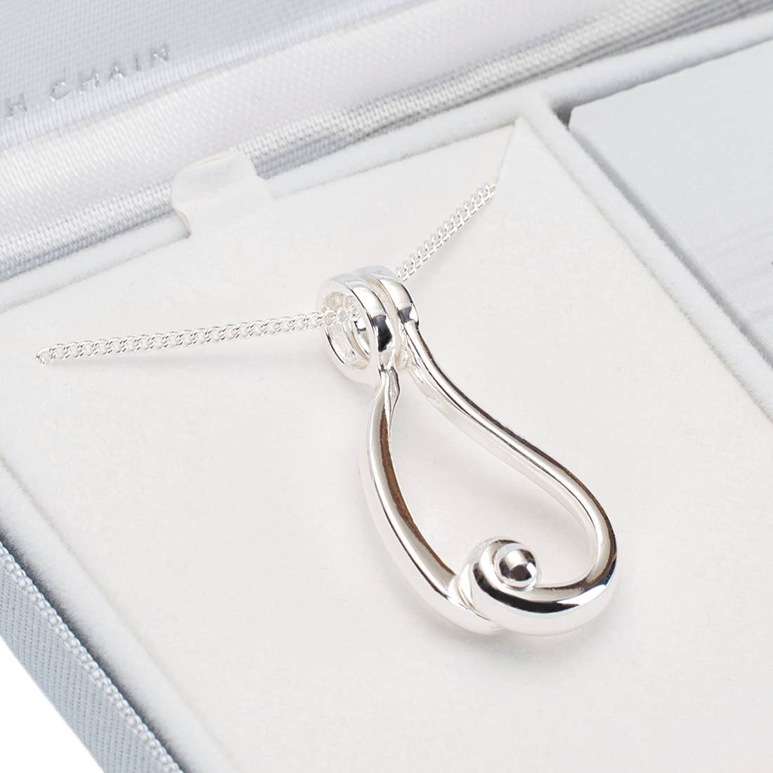 'No Tears In Heaven' Ring Holder Necklace w/24" Chain (SP)