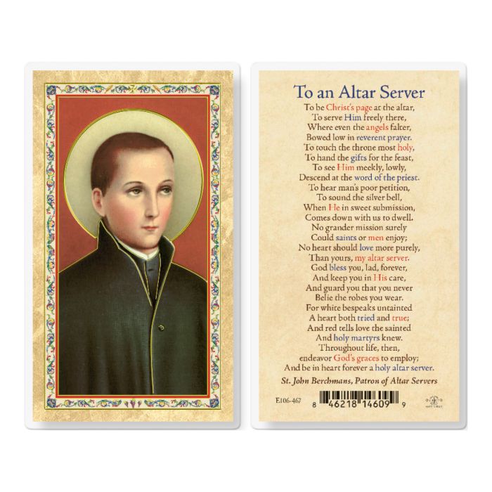Holy Card - Laminated - To An Altar Server