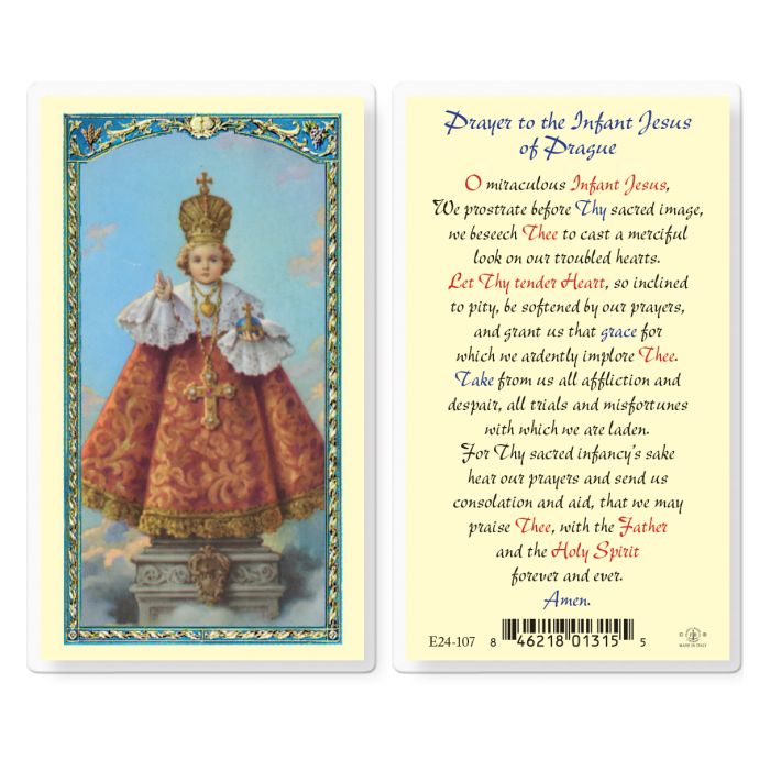 Holy Card - Laminated - Infant of Prague