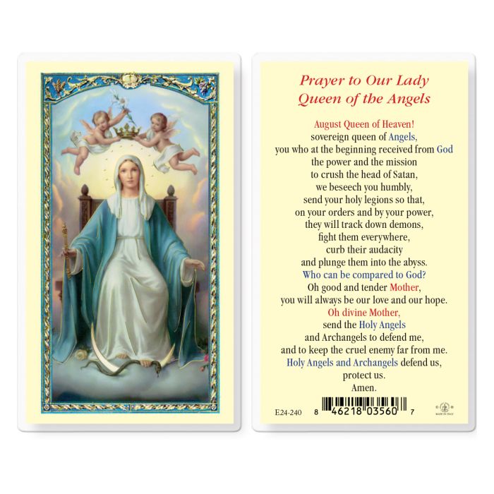 Holy Card - Laminated - Prayer To Our Lady Queen Of The Angels