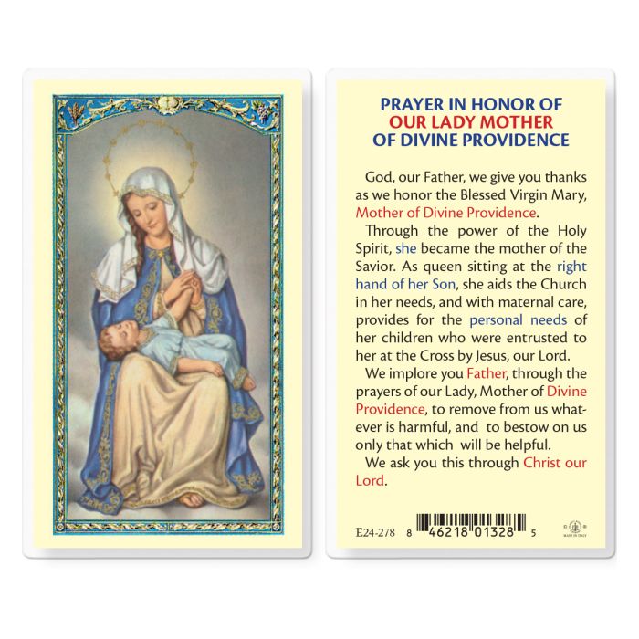 Holy Card - Laminated - Our Lady of Divine Providence