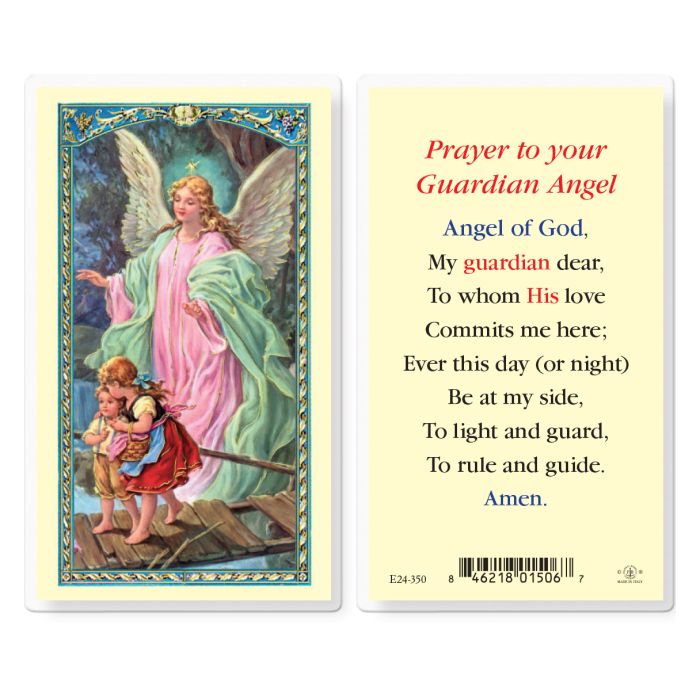 Holy Card - Laminated - Guardian Angel