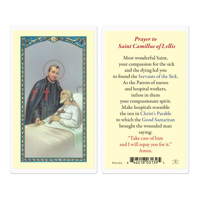 Holy Card - Laminated - Camillus de Lellis