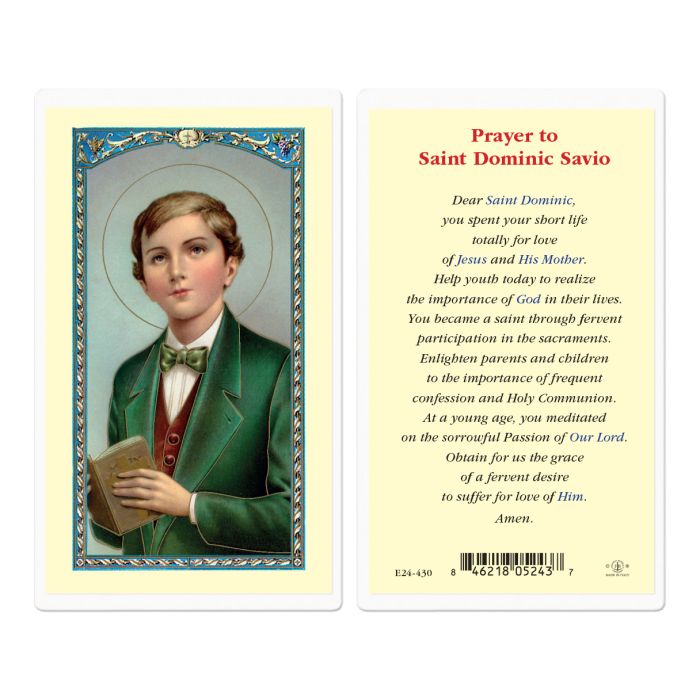 Holy Card - Laminated - Dominic Savio