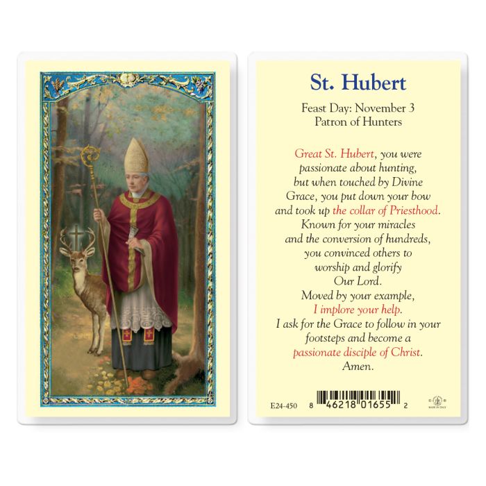 Holy Card - Laminated - Hubert