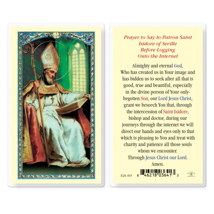 Holy Card - Laminated - Isidore of Seville