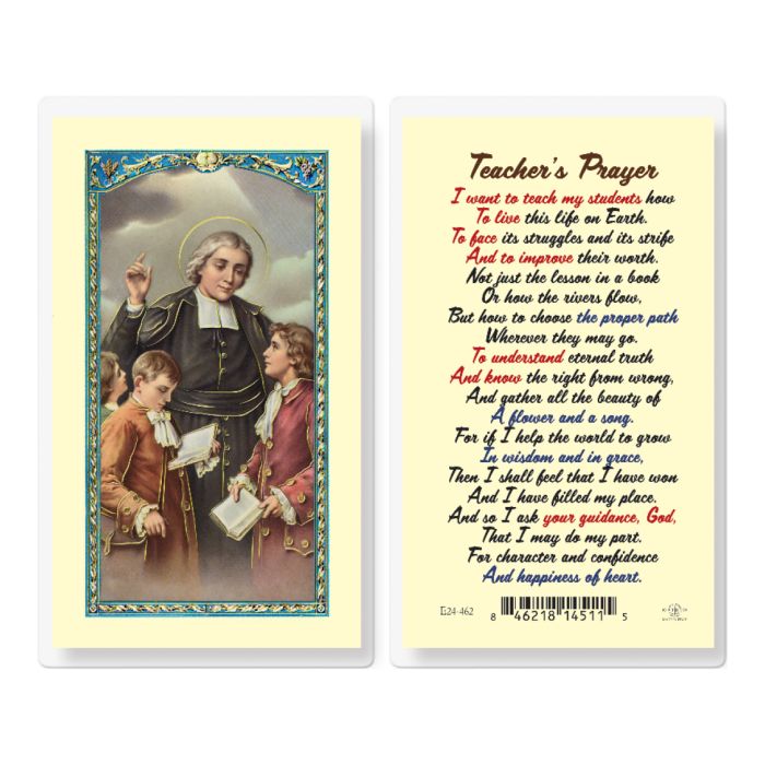 Holy Card - Laminated - Teacher
