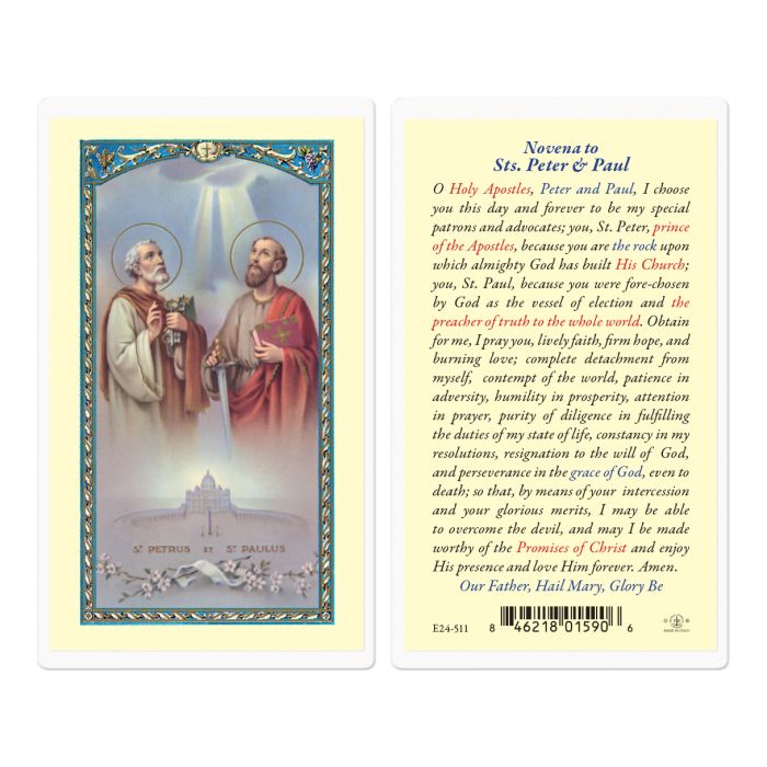Holy Card - Laminated - Peter and Paul (Novena)