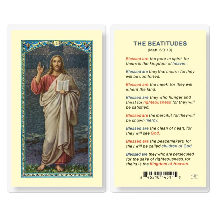 Holy Card - Laminated - Beatitudes