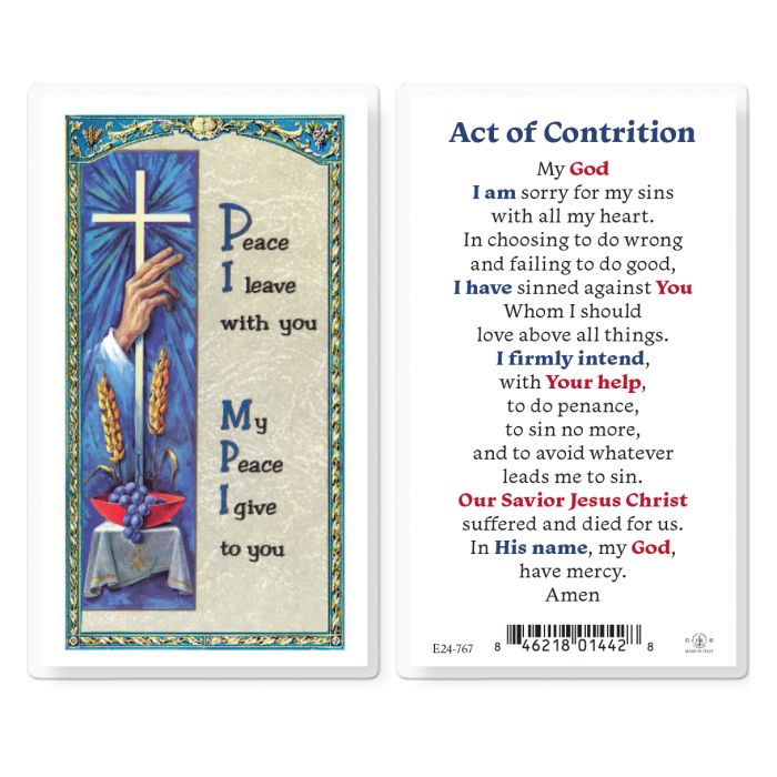 Holy Card - Laminated - Act of Contrition