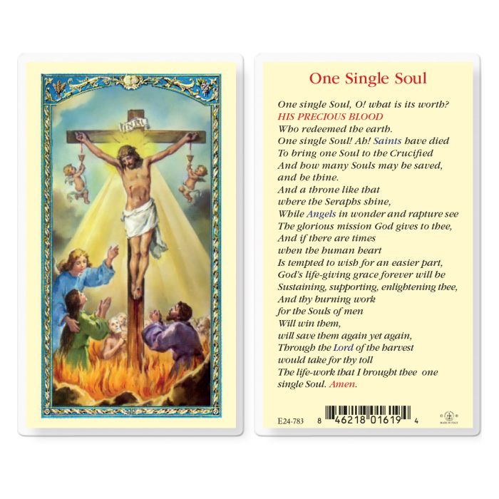 Holy Card - Laminated - One Single Soul