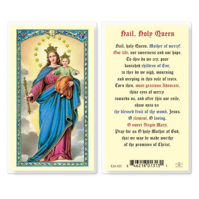Holy Card - Laminated - Hail Holy Queen