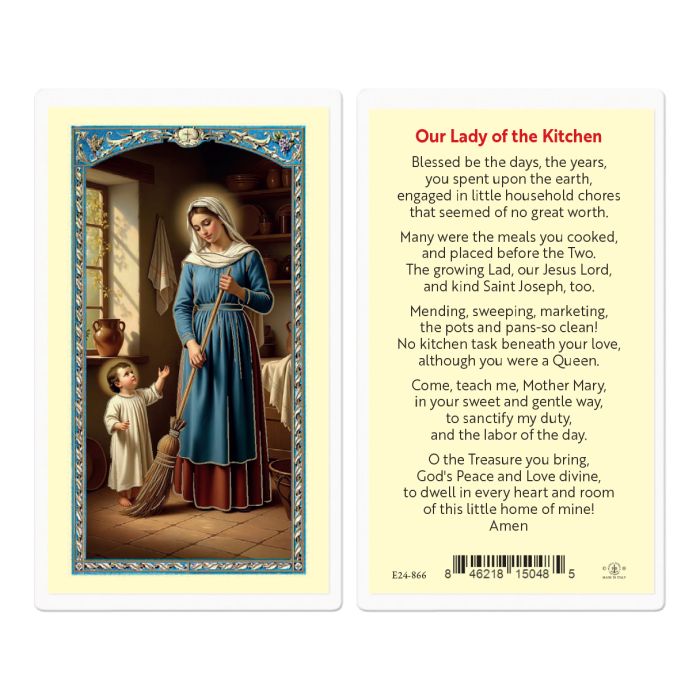 Holy Card - Laminated - Madonna of the Kitchen
