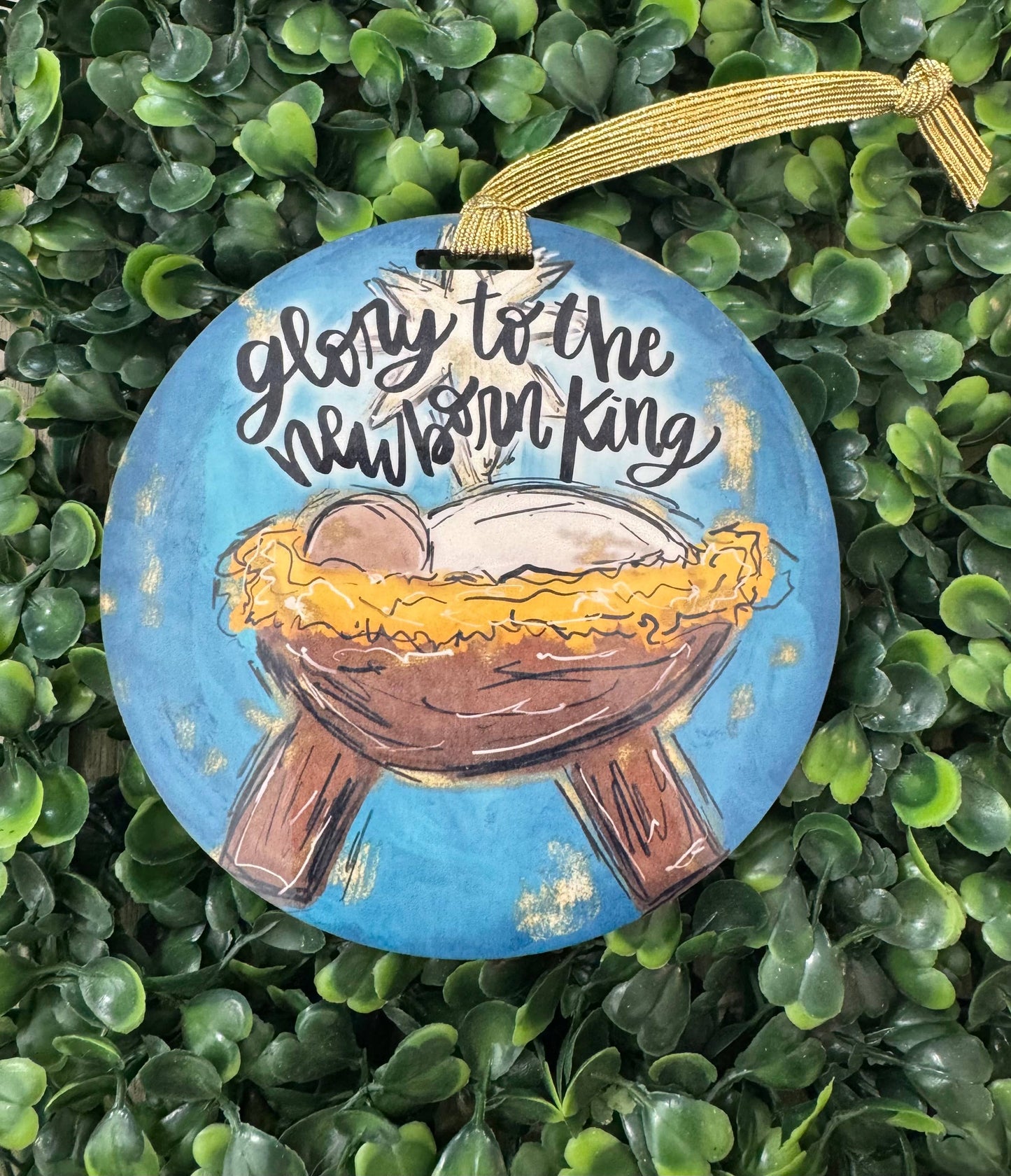 Glory to the Newborn King Christmas Ornament
