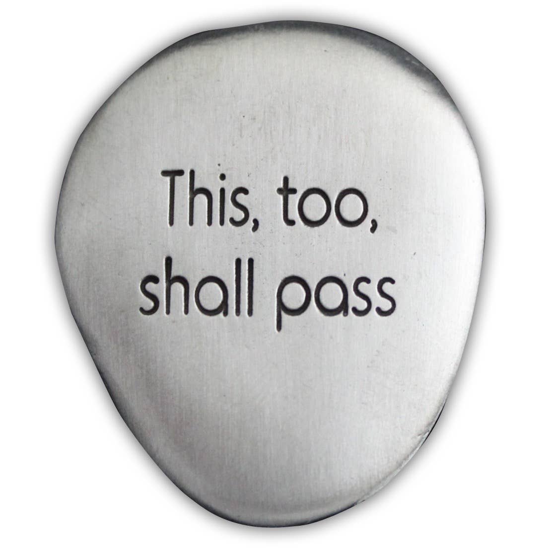 Inspirational Silver Soothing Stone