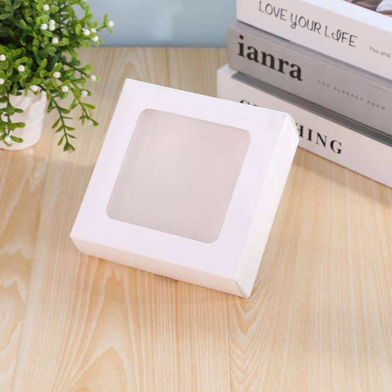 Kraft white transparent window 2 part Gift Box