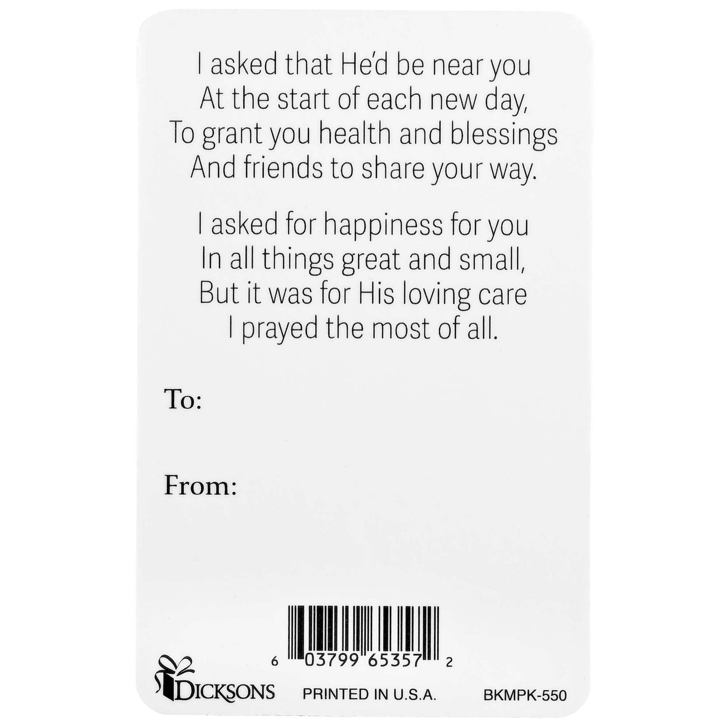 Pocketcard I Said A Prayer For You