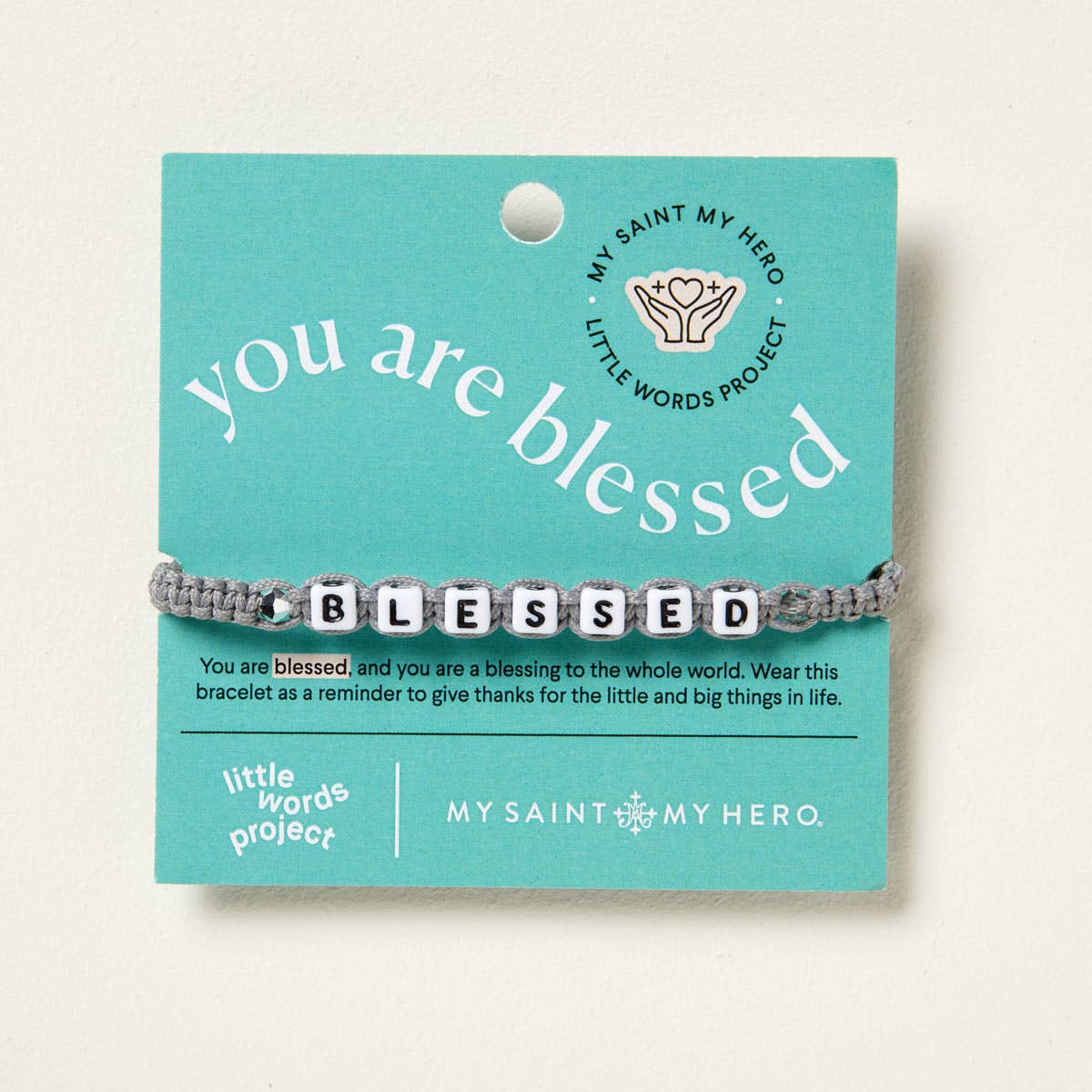 Little Words Project - BLESSED - Slate/Silver
