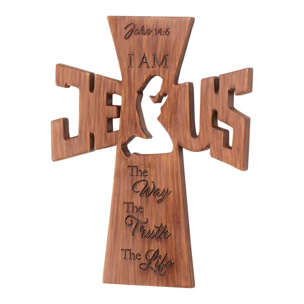 John 14:6 Wall Resin Cross