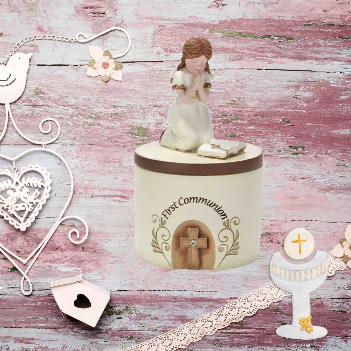 Girl First Communion Trinket Case