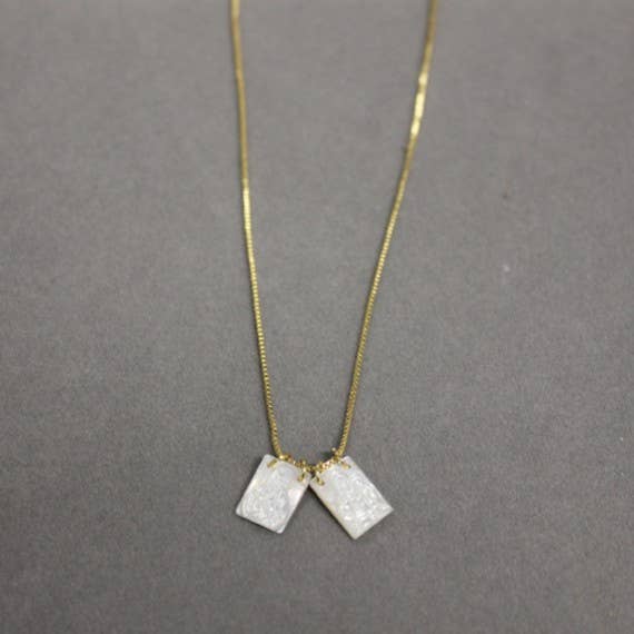 Scapular Necklace - Gold 16" chain