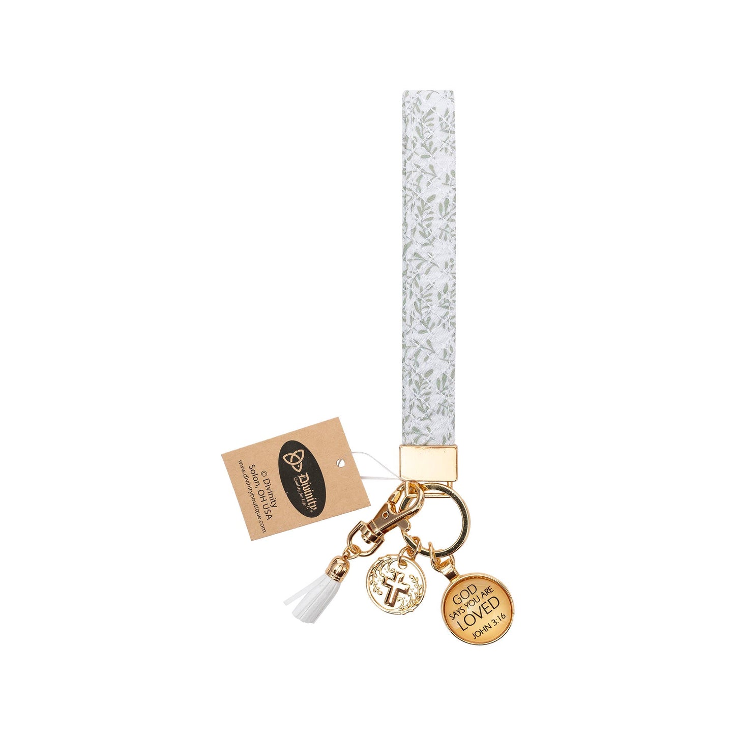 Wristlet Keychain: Loved John 3:16