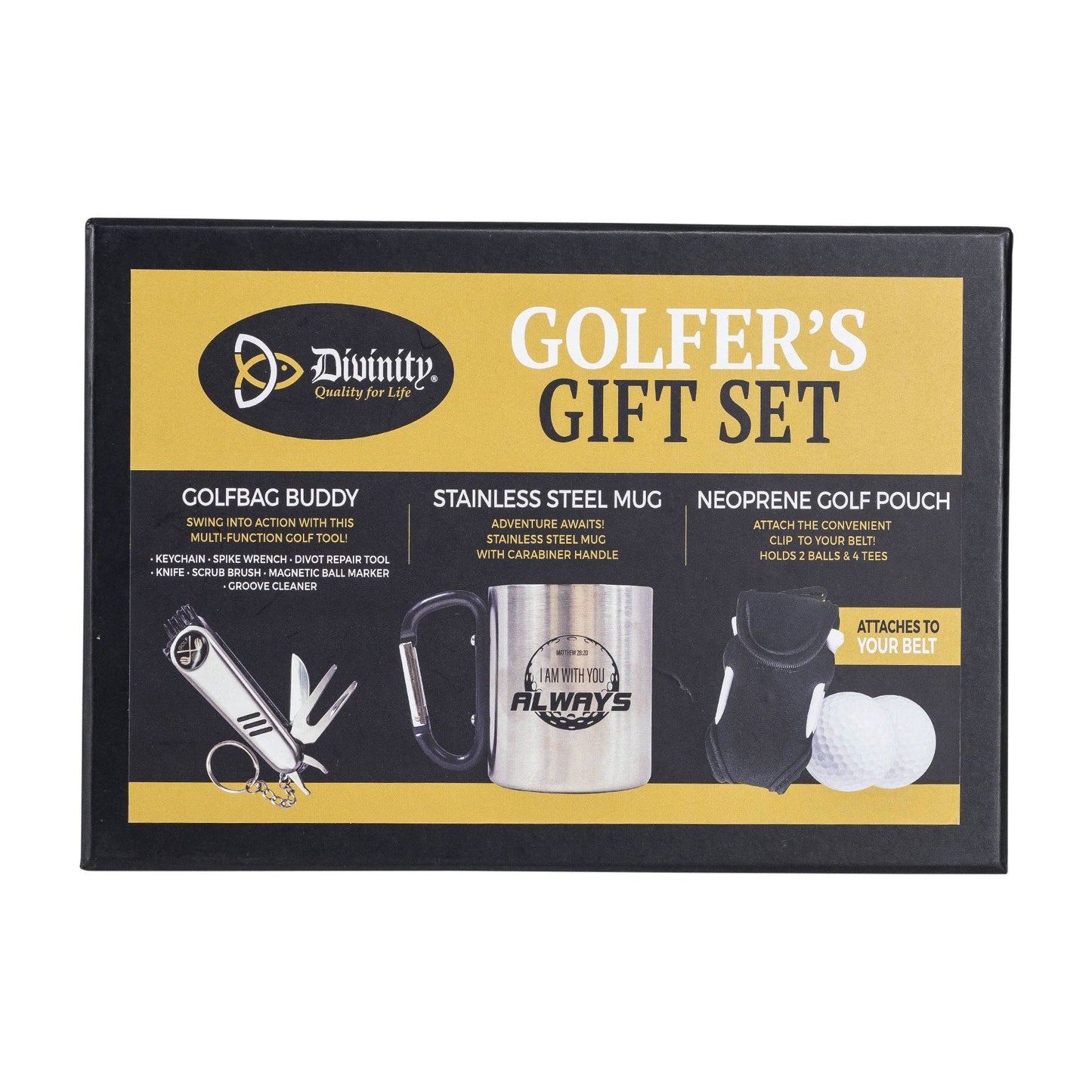 Golfers Gift Set: I Am With You - Matthew 28:20