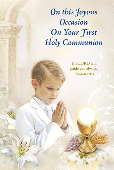 First Communion Card -Boy