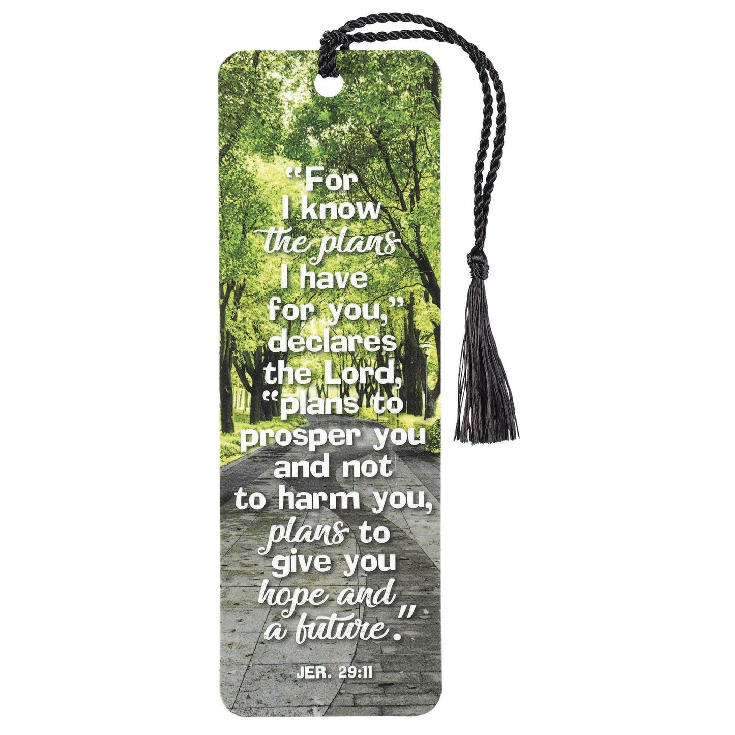 FOR I KNOW THE PLANS TASSEL BOOKMARK