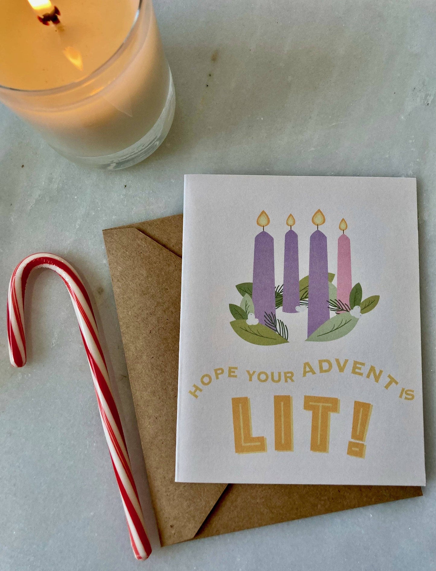 Advent is Lit | Catholic Christmas Card