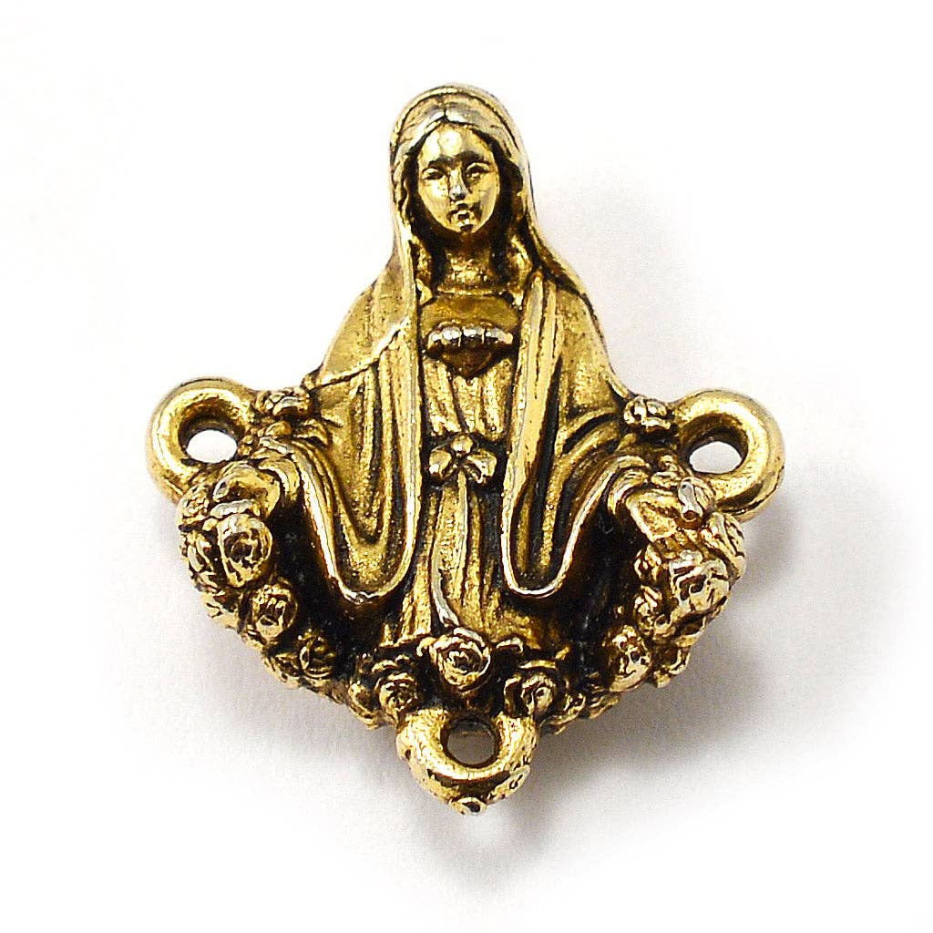 Our Lady of Fatima Rosary with Miraculous Medal and Italian Wood