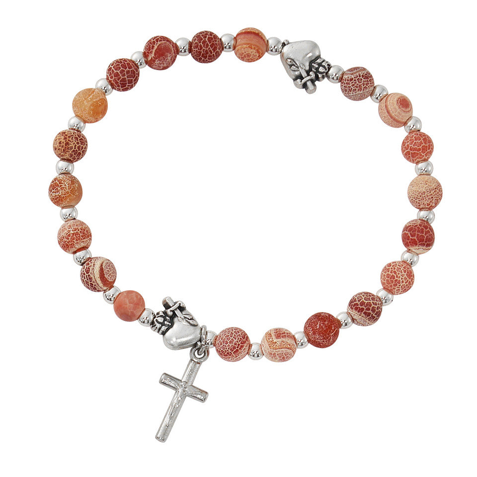 SACRED HEART GEMSTONE ROSARY