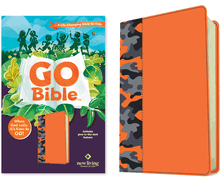 NLT Go Bible for Kids (with Glow-In-The-Dark Features) (Leatherlike, Orange Camo): A Life-Changing Bible for Kids (Go Bible)
