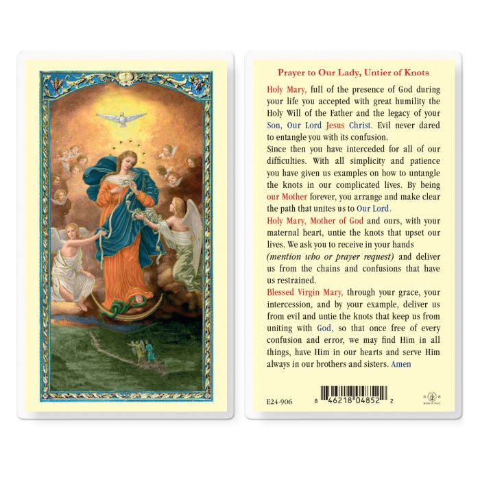 Holy Card - Laminated - Our Lady Untier Of Knots