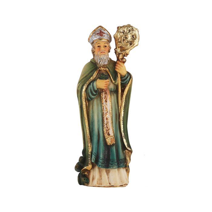 4" Hand Painted Statue of Saint Patrick