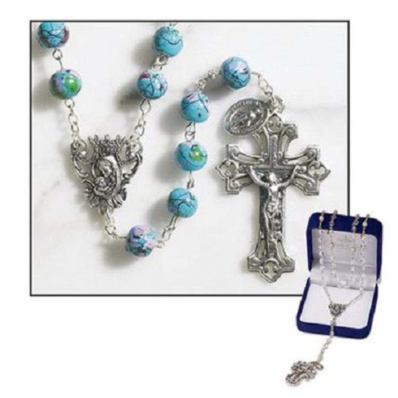 8mm Rosary - Turquoise