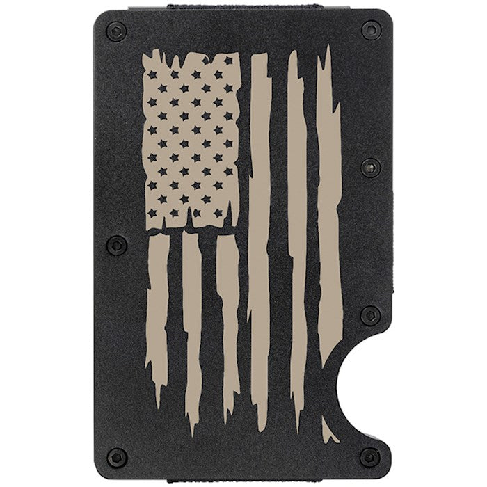 Hard Wallet with Clip - American Flag