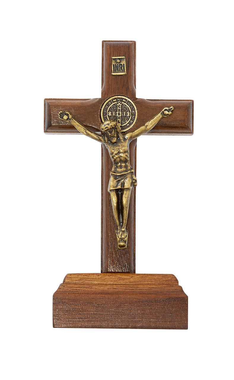 3.75" WALNUT STAND ST. BENEDICT