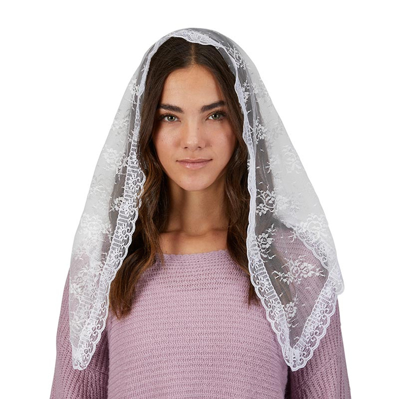Chapel Veil - Lace (White)