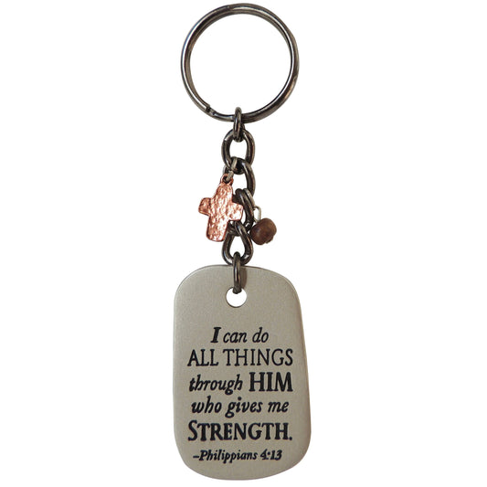 I Can Do All Things Through Him Key Ring