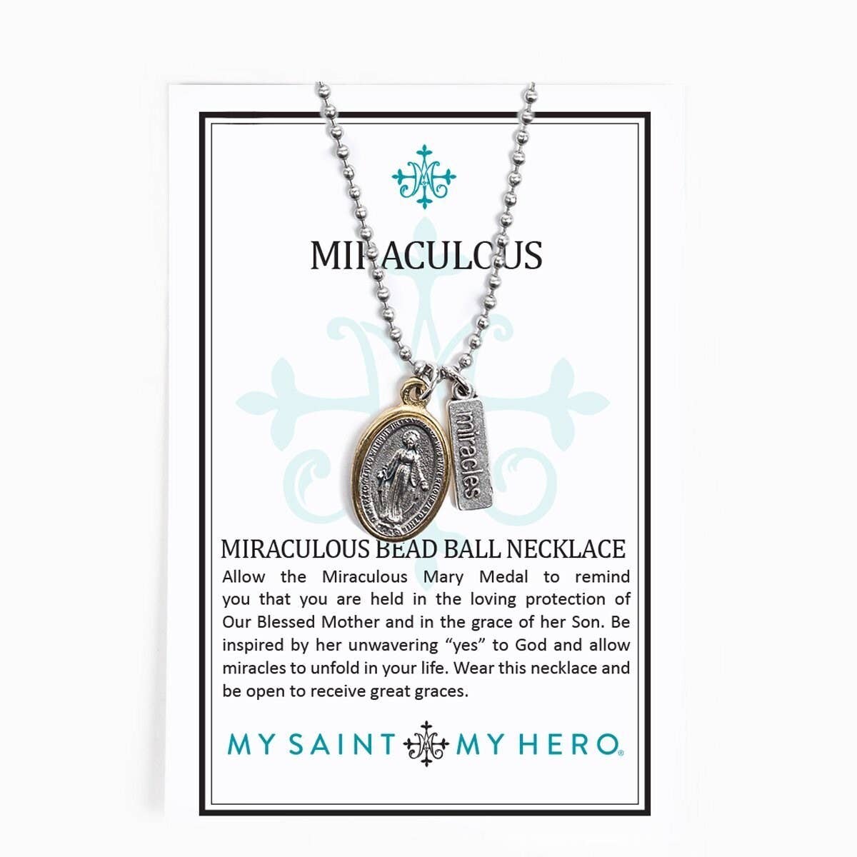 Miraculous Mary Necklace - Silver / Gold