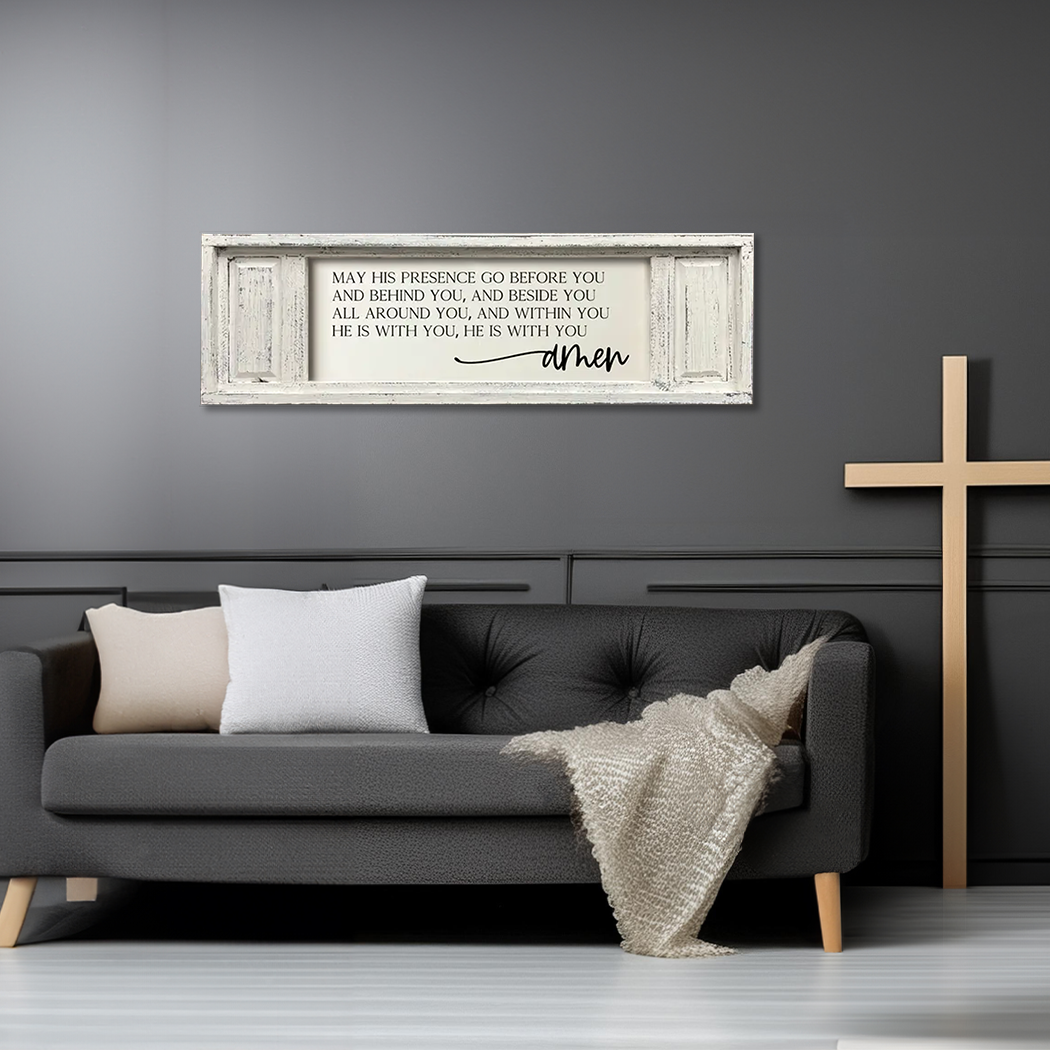 Small Double Panel Canvas May His Presence Go Before You...