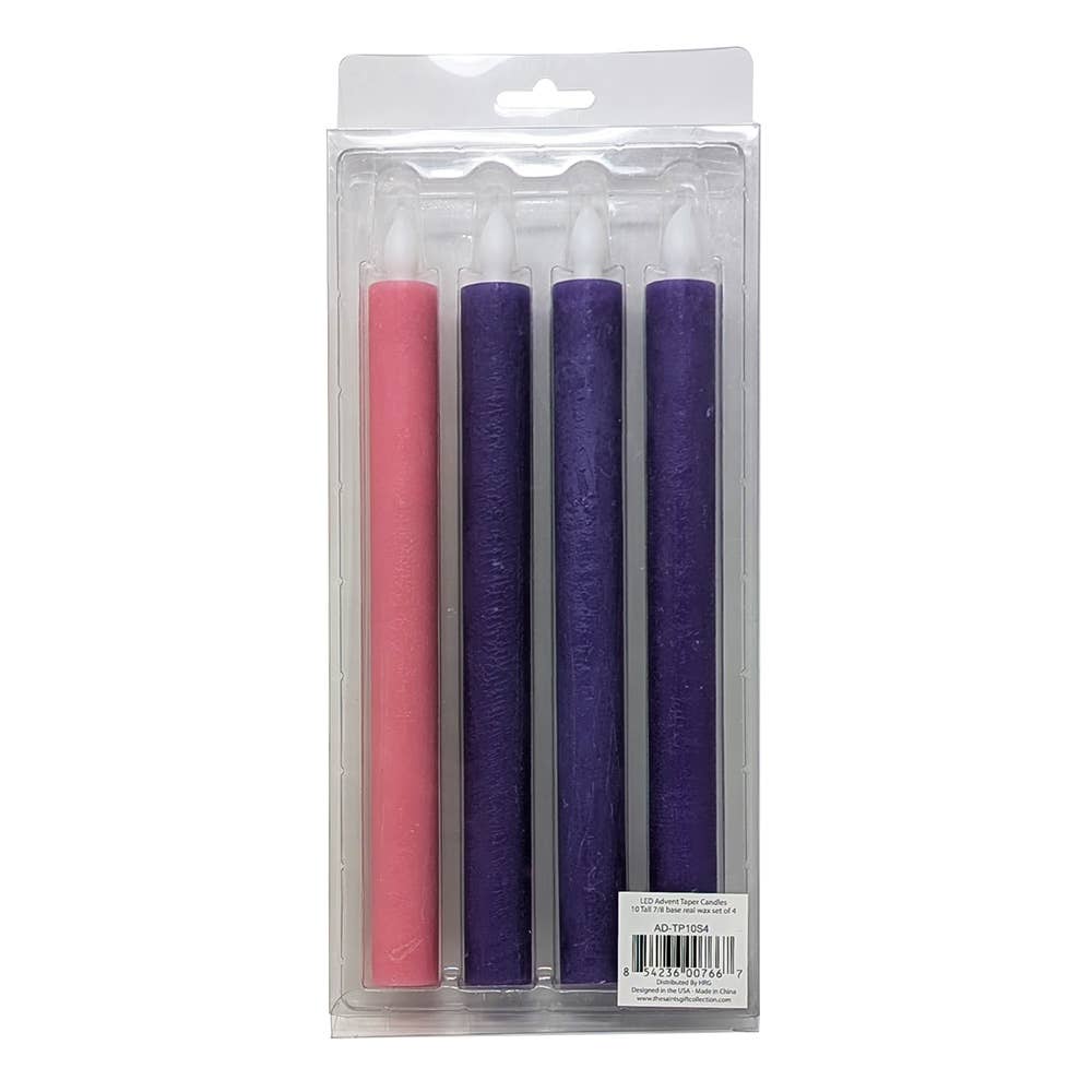Advent Taper LED set 10" Tall 7/8" Base
