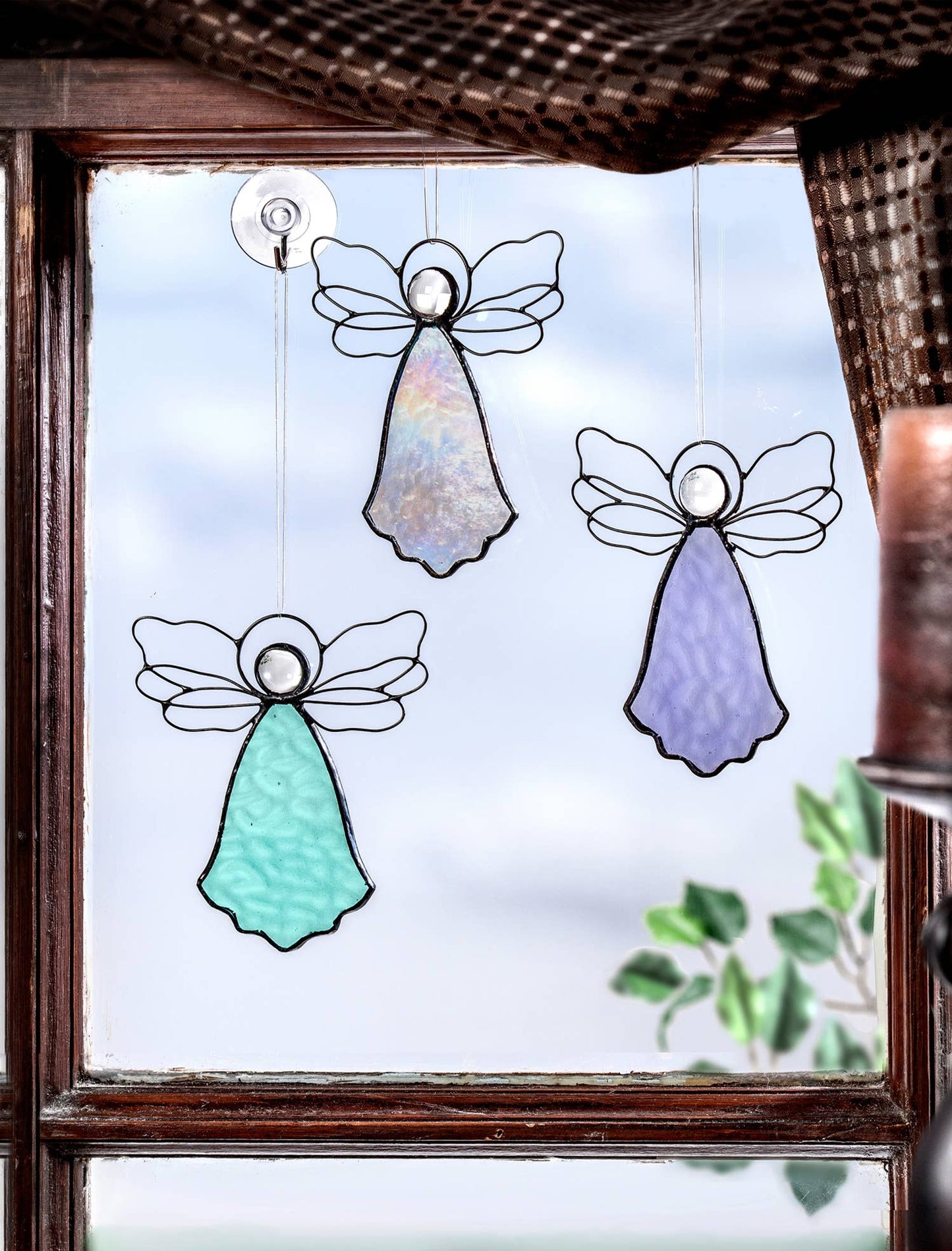 Angel Ornament Sun Catcher Stained Glass Christmas Orn 303