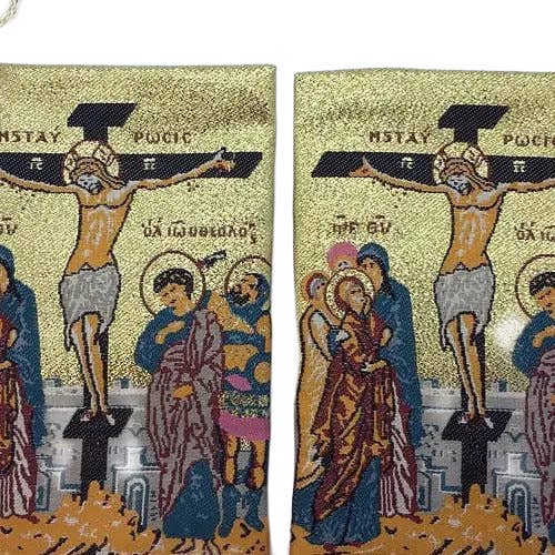 Crucifixion MD Rosary Pouch   4" x 6"