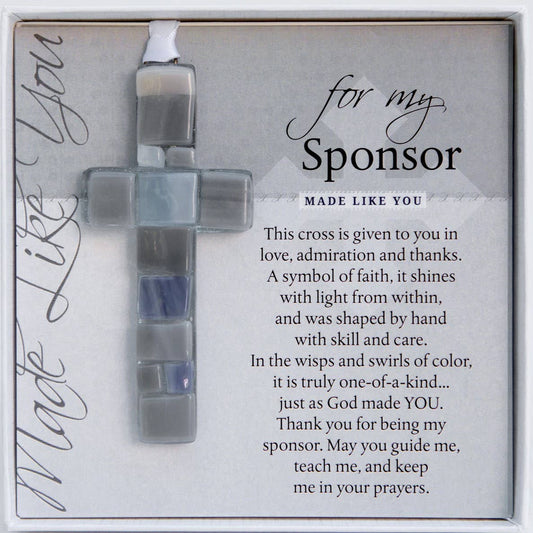 Sponsor Thank You  Gift USA Handmade Mosaic Glass Cross 4495