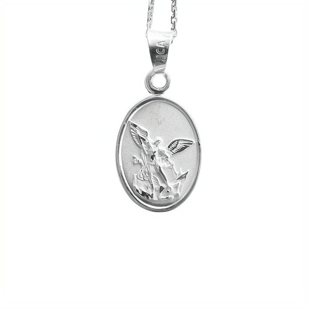 Silver Saint Michael's Necklace Chain 18-inch